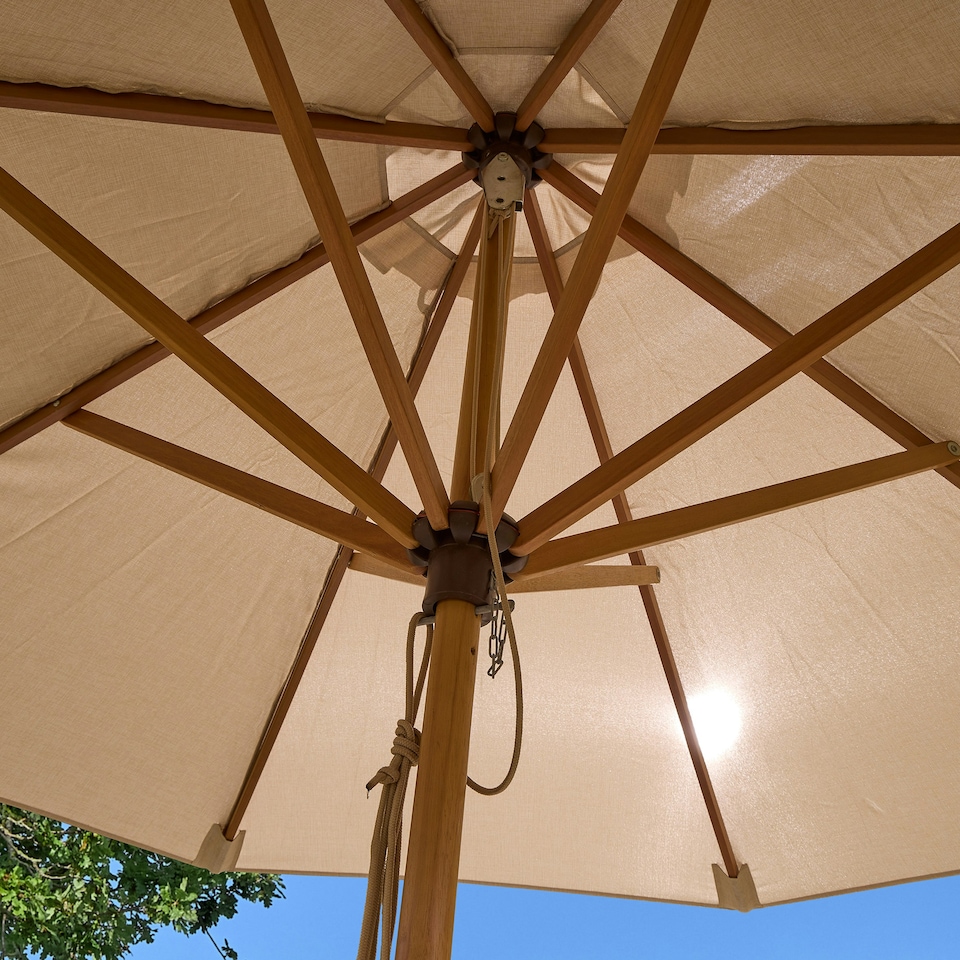 image 1 of Rowlinson Ashdown Wooden Parasol - 2.7M N/A | Natural