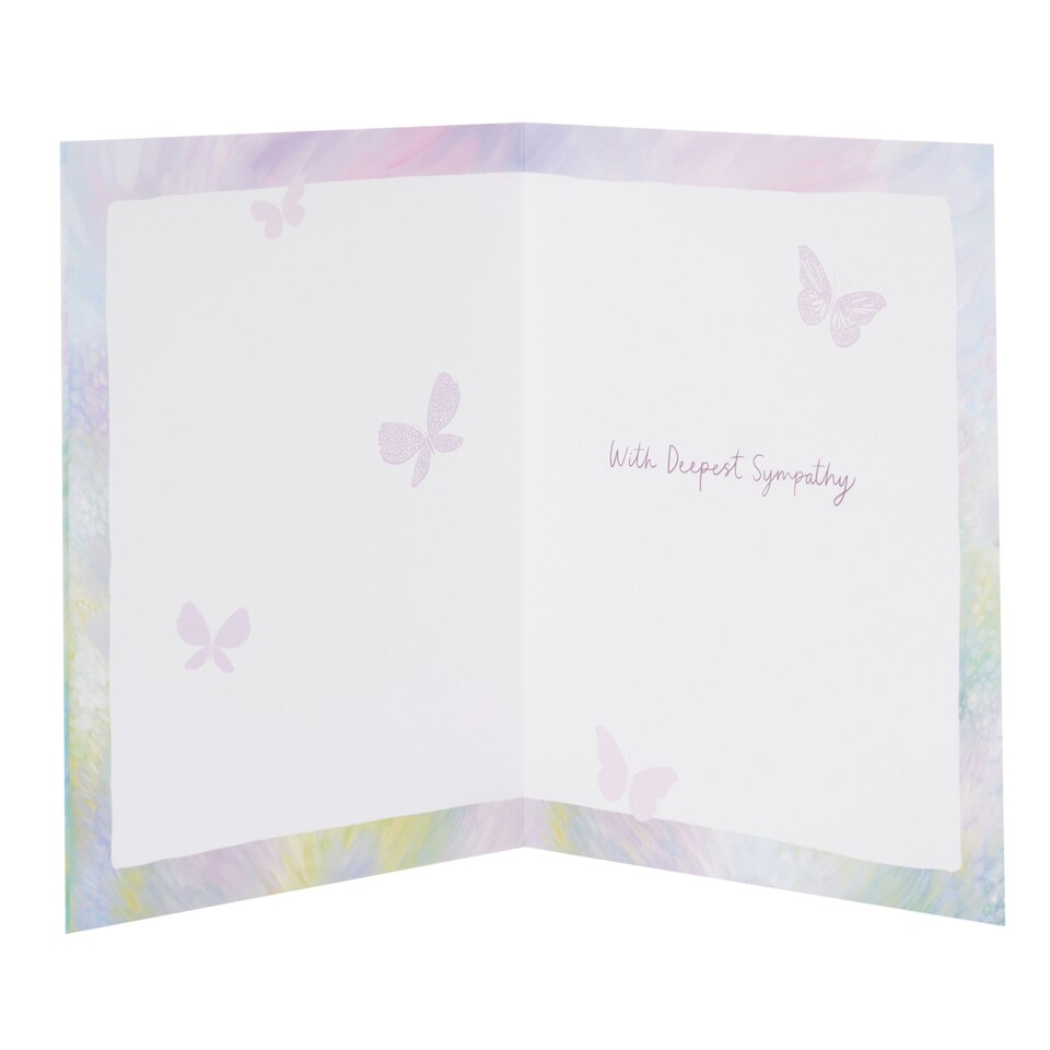 image 1 of Sympathy Loss of Loved One Card - Foil Butterflies