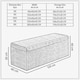 image 3 of 120cm Large Plain Safar Storage Ottoman Box, Beige Naples Upholstered Deep Storage Ottoman End of Bed Bench