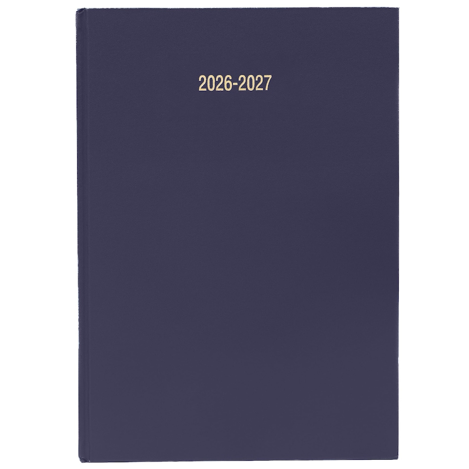 image 1 of 2026 2027 Academic Diary A4 Page a Day - Mid Year Hardback Planner From August 2026 to July 2027 - Student Teacher School Organiser with Ribbon Bookmark (A4, Navy)