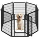image 1 of Yaheetech 8-Panel Metal Dog Playpen, 68 × 100 cm Black
