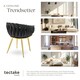 image 7 of Dining Chair Astano - padded, velvet, knot design, continuous backrest - Set of 2 Black | Black/Gold
