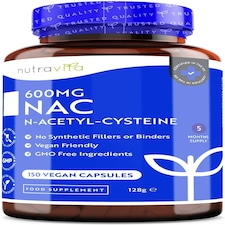 Nutravita NAC N-Acetyl-Cysteine 600mg - High Bioavailability NAC Supplement - N Acetyl Cysteine Amino Acid - Made in The UK - 150 Vegan Capsules