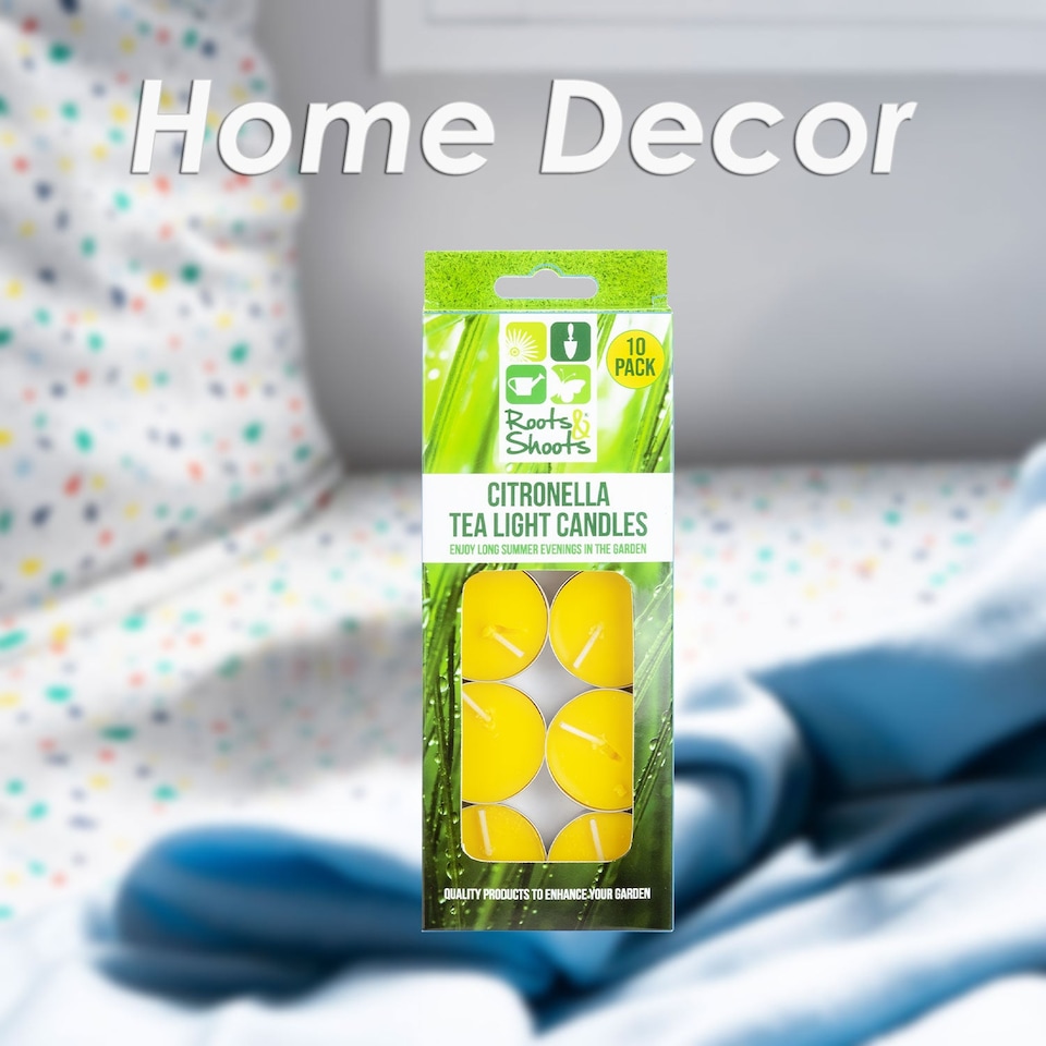 image 1 of PMS Citronella Tealight Candles Insect Repellent Pack of 10 4cm Yellow