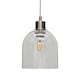image 3 of Set of 2 Belten - Clear Glass Cloche with Satin Nickel Pendant Fitting | Clear | Clear glass with satin nickel plate detail | Small | 2