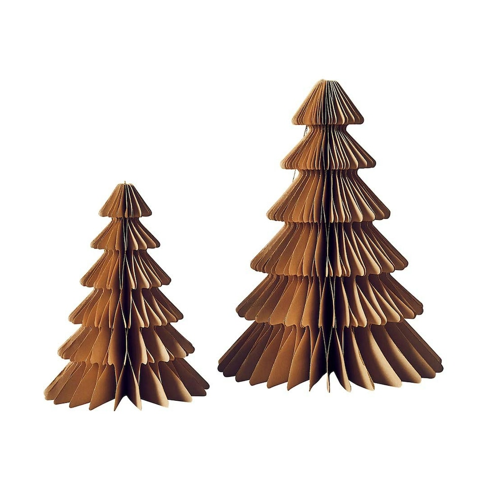 image 1 of Christmas Tree Glitter Edge Honeycomb - Pack of 2