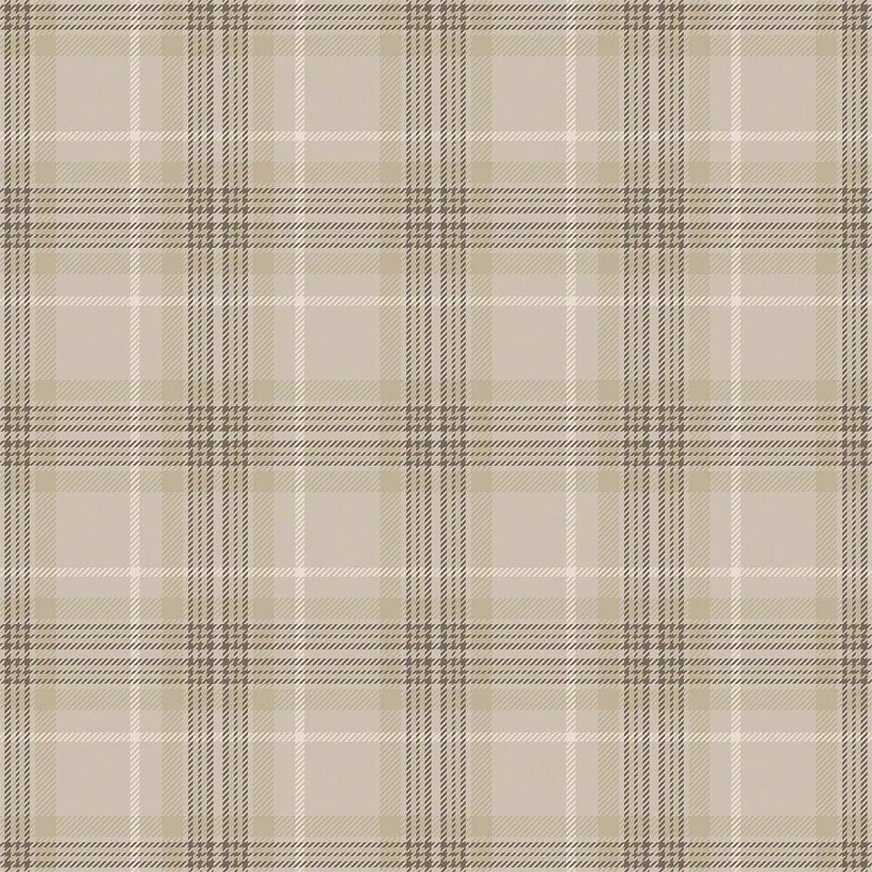 Sample of Traditional Check Wallpaper in Camel Multi