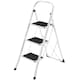 image 1 of VonHaus 3 Steel Folding Step Ladder with Anti Slip Feet