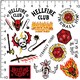 image 2 of Stranger Things Hellfire Club Deluxe Stickers (Pack of 50) - Multicoloured - One Size