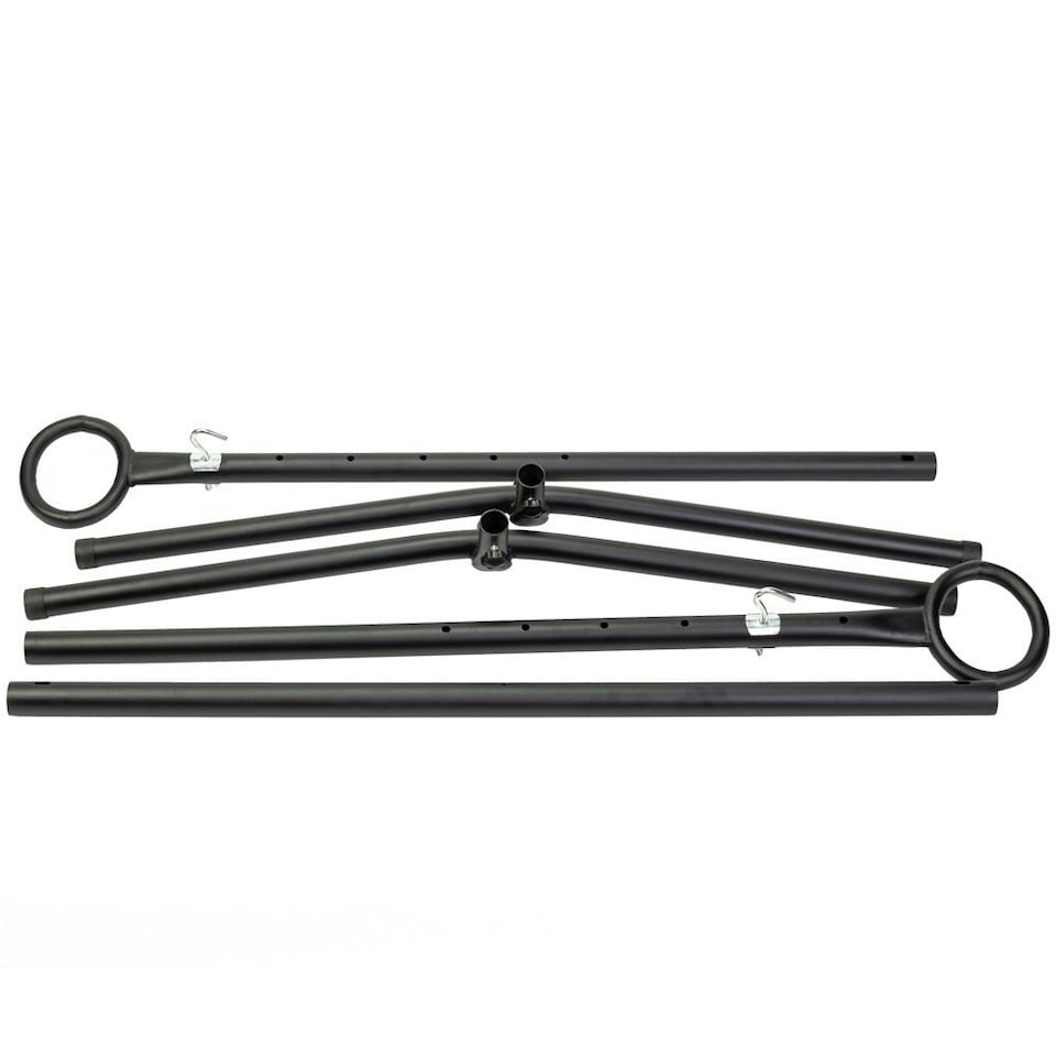 image 1 of Primrose Black Steel Hammock Stand with Carry Bag Included