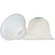 image 2 of Pair of White Alabaster Glass Shades with Traditional Shape for E14 and E27 | White