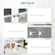image 3 of kleankin Bathroom Floor Storage Cabinet Standing Unit Kitchen Cupboard W/ Doors
