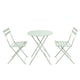 image 5 of Charles Bentley 3 Piece Metal Bistro Set Garden Patio Table & 2 Chairs - Heritage Green