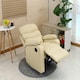 image 7 of Ashby Leather Recliner Armchair Sofa Home Lounge Chair (Cream)