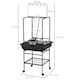image 4 of PawHut Bird Table with Wheels, for Indoor, Outdoor, Small Parrot - Dark Grey