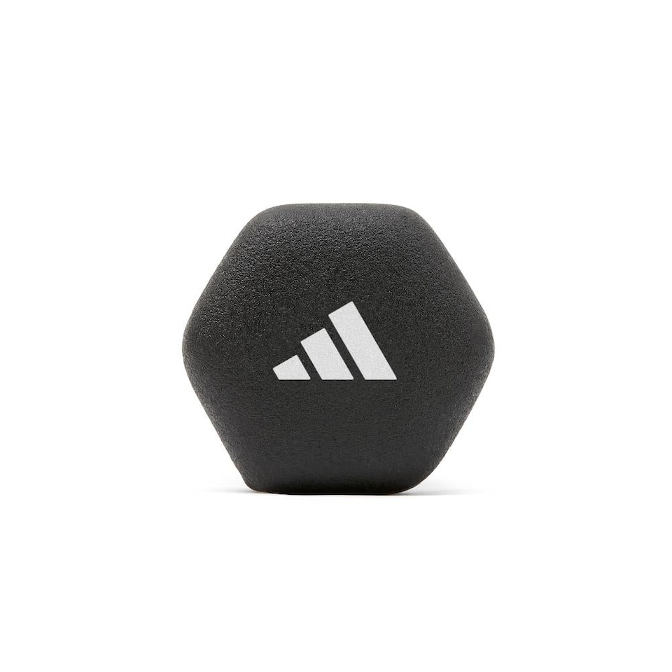 image 1 of Adidas 1 kg Neoprene Dumbbell Pair, Hexagonal Design, Black | Black | BLACK | 9483