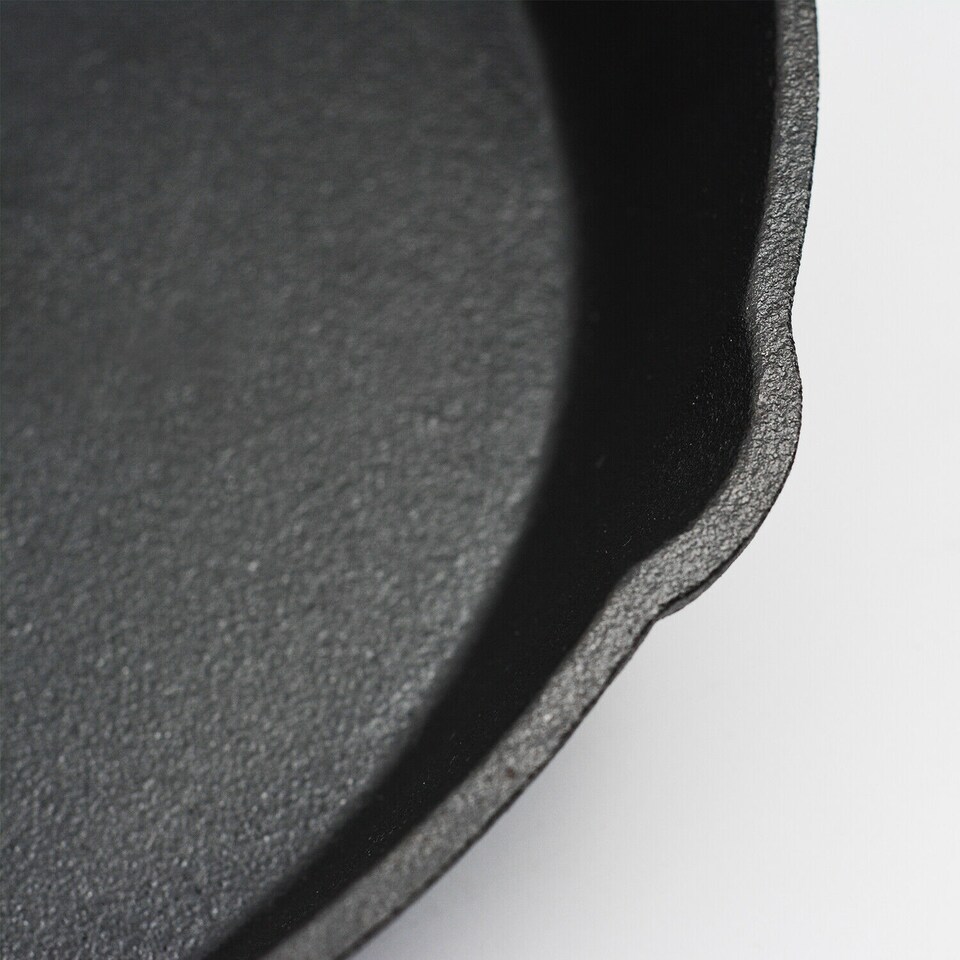 image 1 of Toque Frying Pan Non Stick Cast Iron 30cm Steak Skillet Round BBQ Grill Camping