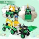 image 4 of COSTWAY Kids Ride On Excavator Pedal car Bulldozer Green