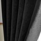 image 4 of Chenille Blackout Pencil Pleat Top Curtains 229cm x 229cm Black | Black | Black | 1