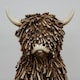 image 8 of Highland Cow Twig Sitting Ornament 25cm Brown