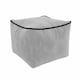 image 1 of Luxury Velvet Cube Bean Bag Ottoman Soft Plush Velvet Stool Pouffe | Silver