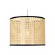 image 3 of Set of 2 Woven - 25cm Wicker Easy Fit Pendant Shades | Brown | Black | Medium | 2