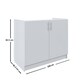 image 4 of JD Greta Kitchen Base Sink Unit 1000mm Cabinet With Doors 100cm - White Matt