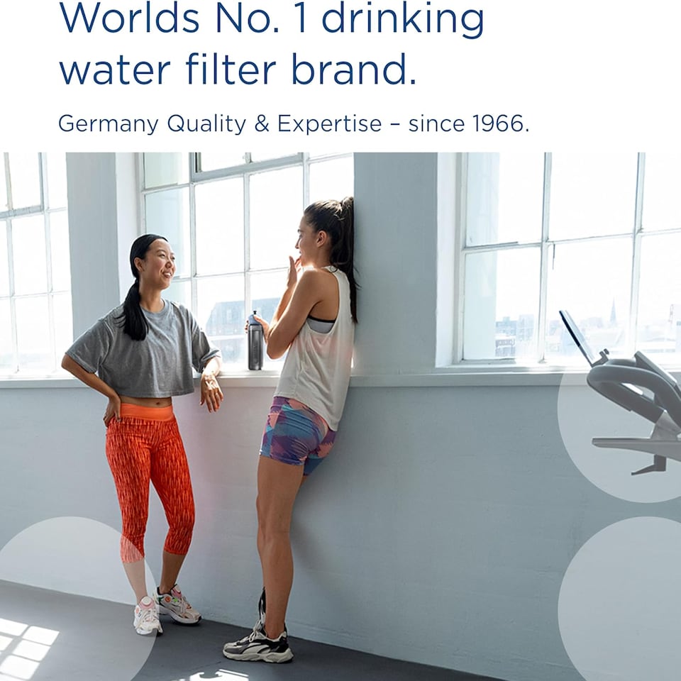 image 1 of BRITA Sports Water Filter Bottle Model Active Dark Green (600ml) incl. 2x MicroDisc Filters