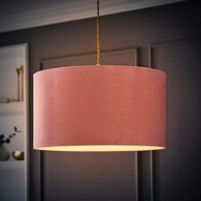 ValueLights Reni Large Pink Velvet Pendant Shade