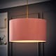 image 1 of ValueLights Reni Large Pink Velvet Pendant Shade Pink