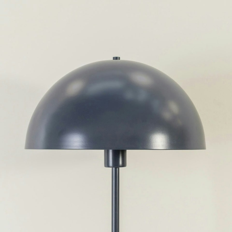image 1 of ValueLights Stassi Dark Navy Mushroom Dome Metal Freestanding Floor Lamp Light