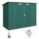 image 9 of Outsunny 8 x 4FT Metal Garden Storage Shed with Double Doors and Vents