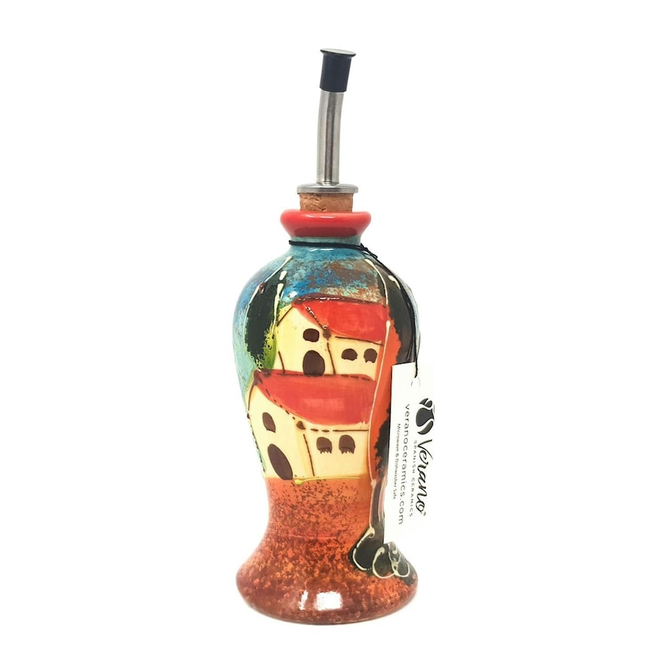 image 1 of Verano Spanish Ceramics Tuscany Village Ceramic Oil Drizzler - 16cm