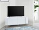 image 2 of MDA Designs CORVUS Corner-Friendly Gloss White Contemporary Cabinet with White Profiles White BeamThru Glass Doors Suitable for Flat Screen TVs up to 50" | White | 1