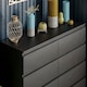 image 7 of Vida Designs Denver 8 Drawer Chest of Drawers Bedroom Storage, Black