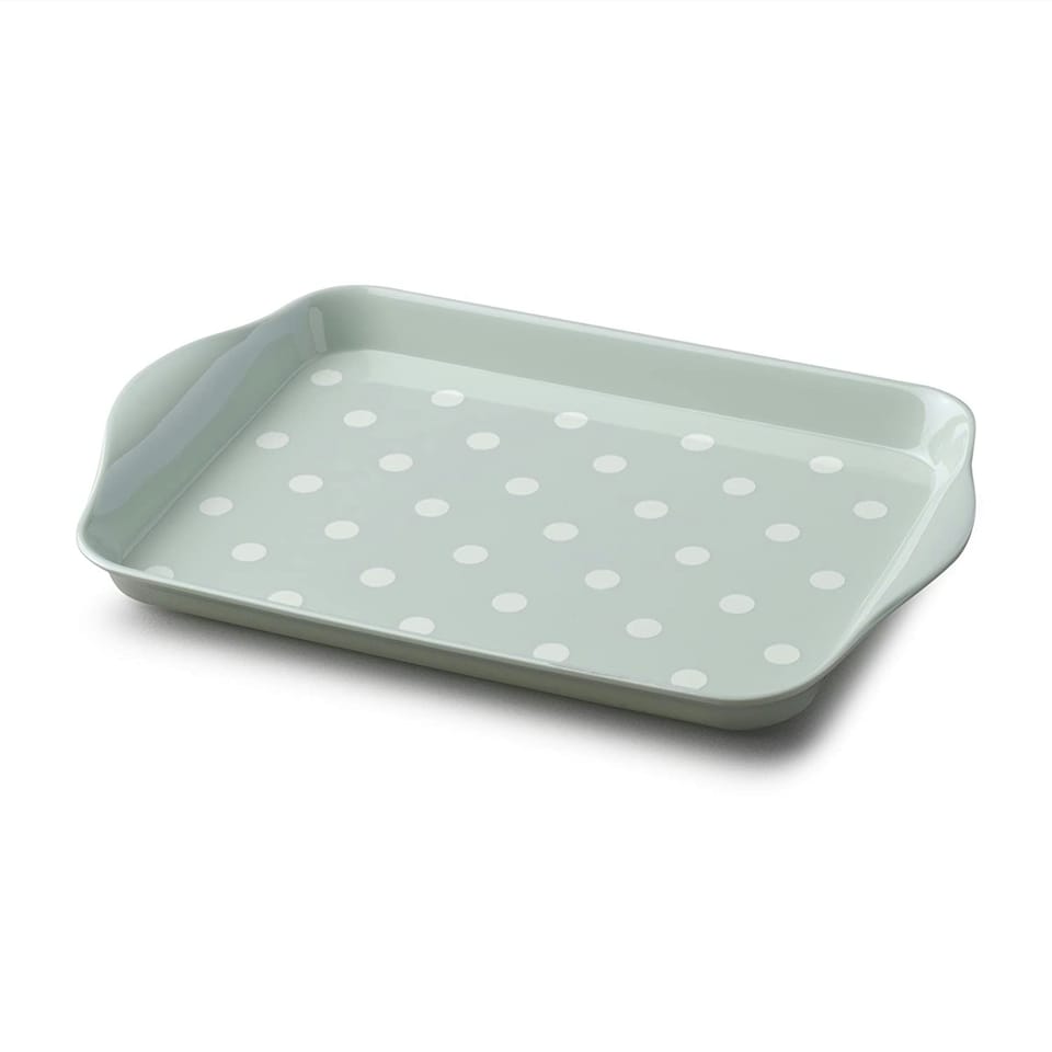 image 1 of Melamine Dotty Tray, Mini | Green | Forest Green