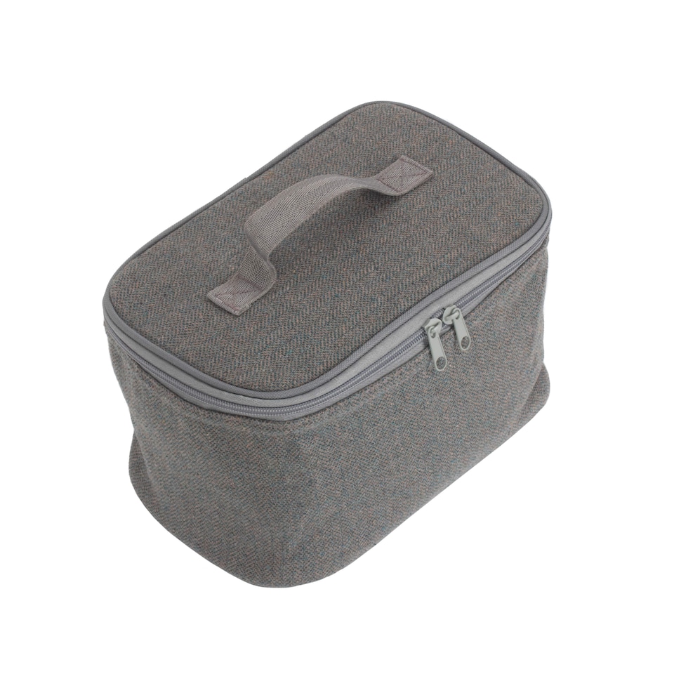 image 1 of Grey Tweed Cooler Picnic Bag