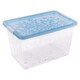 image 5 of Set of 9 55 Litres Elegant Jasmine Leaves Strong Stackable Plastic Storage Boxes Complete With Clip Locked Lids Clear