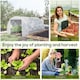 image 7 of Outsunny 4 x 3 x 2 m Polytunnel Greenhouse Pollytunnel Tent w Steel Frame White