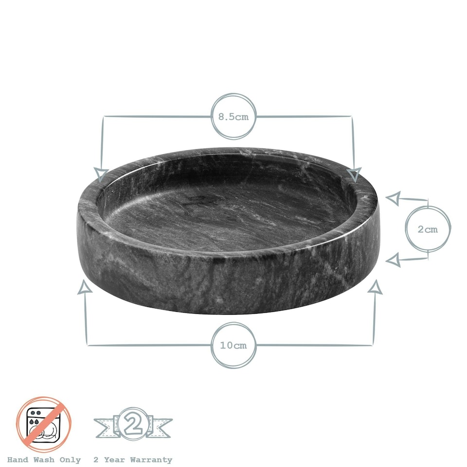 image 1 of Argon Tableware 2 Piece Marble Wine Bottle Coaster & Cooler Set - Black Multi