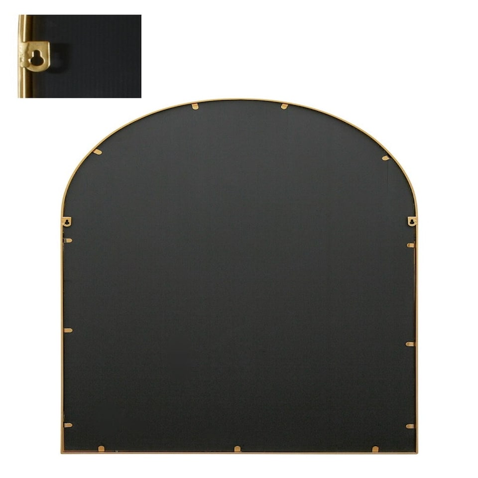 image 1 of The Arcus - Gold Metal Framed Arched Wall Mirror 47" X 31" (120CM X 80CM). Suitable for Inside and Outside. Gold