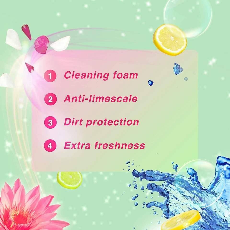image 1 of Bloo Colour Active Toilet Rim Block Fresh Flowers Anti-Limescale 3 x 50g 5 Packs