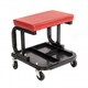 image 1 of Heavy Duty Garage Stool Rolling Mechanics Chair Crawling Seat | Red