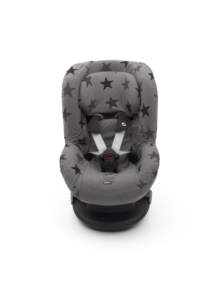 image 1 of Dooky Group 1+ Baby Car Seat Cover, Universal Cotton 9-18kg, Grey Star