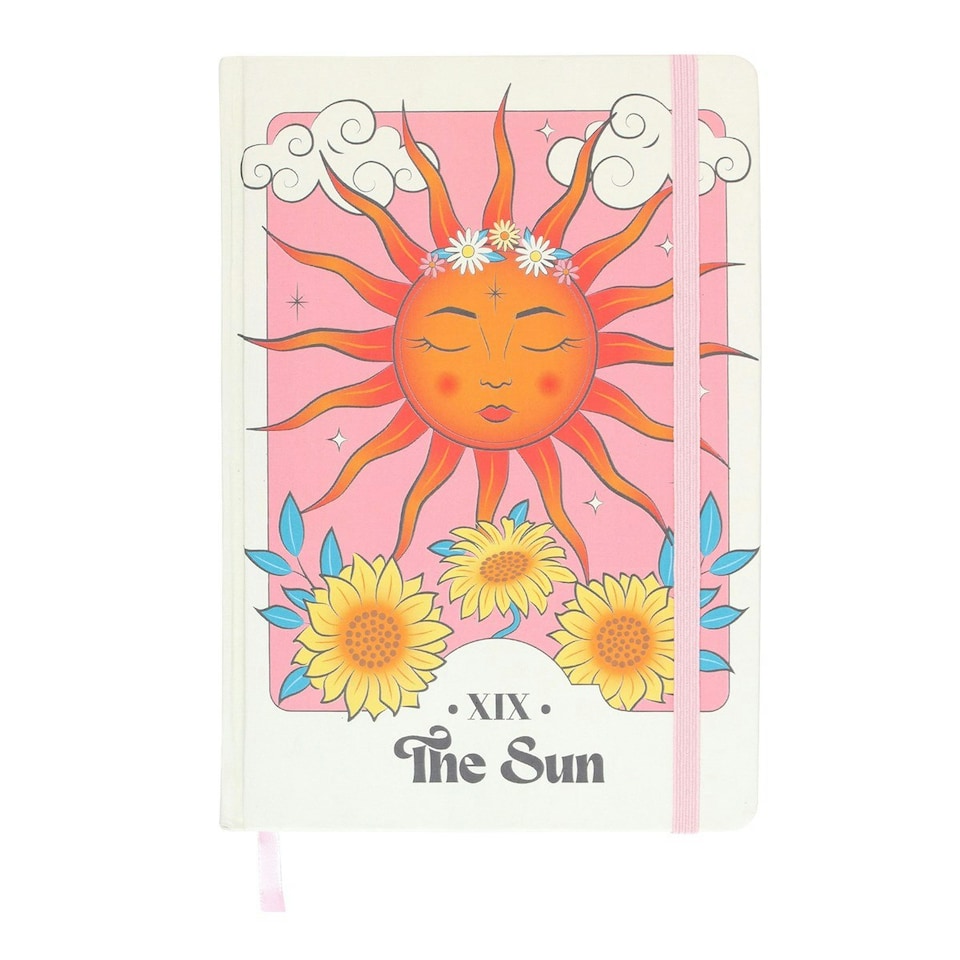 image 1 of Something Different The Sun Celestial A5 Notebook - Pink/Yellow/Orange - One Size