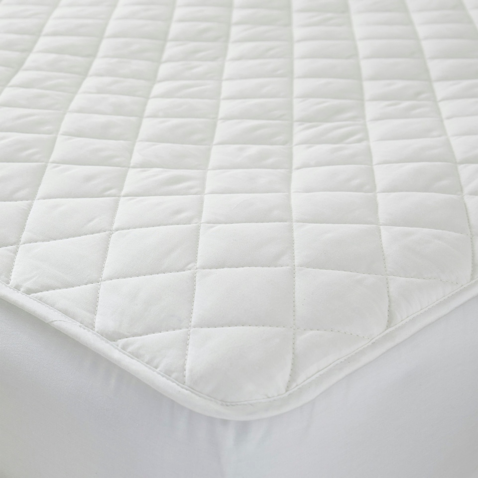 image 1 of Martex Naturals Cotton Quilted Mattress and Pillow Protector Set White | King