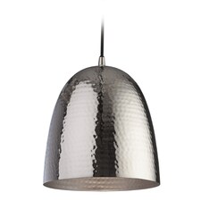 Assam 1 Light Dome Ceiling Pendant Nickel, Matt Nickel Inside, E27
