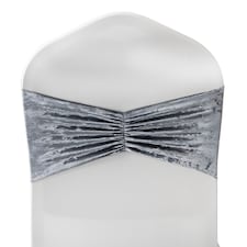 Crushed Velvet Chair Band, Glitz Shiny Fabric Sashes - 1pc