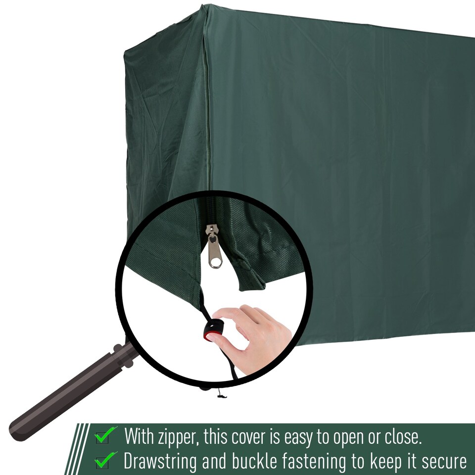 image 1 of Outsunny Garden Furniture Protector Patio Swing Chair Cover | Green | Deep Green | 177 x 114 x 152cm