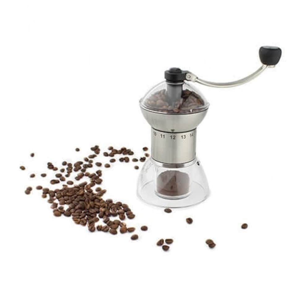 image 1 of Grunwerg Stainless Steel and Acrylic Adjustable Coffee Grinder